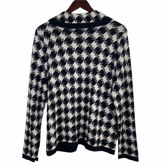 Pendleton 100% Merino Wool Houndstooth Cardigan Women’s Size LP - Picture 3 of 10